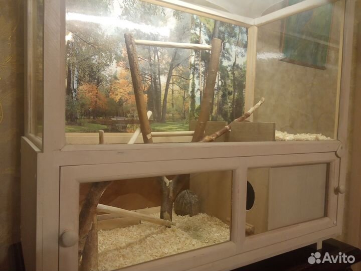 Клетка большая ручной работы+подсветка