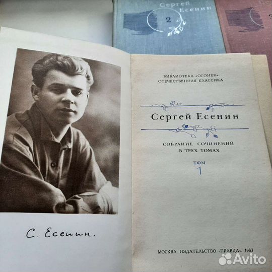 Стихи Сергея Есенина и биографический очерк в 3-х
