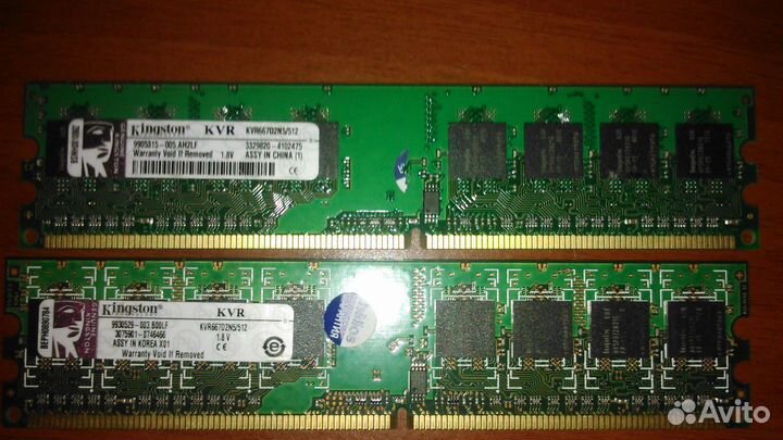 Kingston, Hynix: 1Gb, 512 Mb, 800Mhz, 600Mhz DDR2