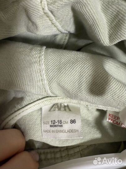 Джинсовая рубашка zara 86