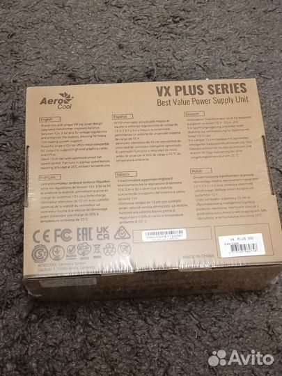 Блок питания aerocool vx plus 500w