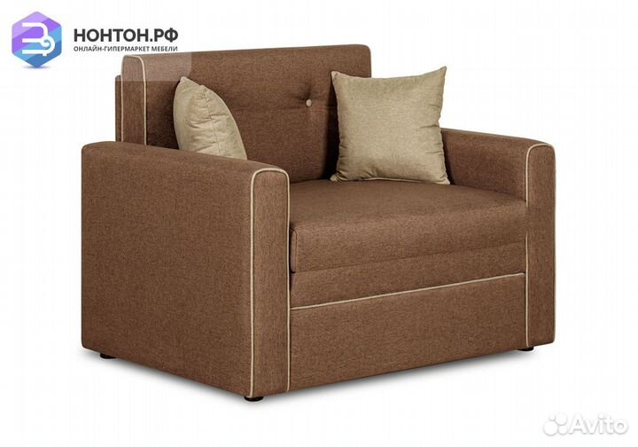 Кресло выкатное Найс коричневое / бежевое