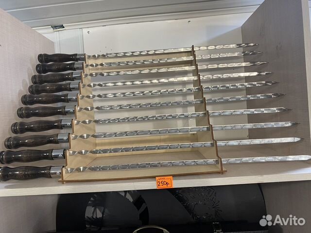 Шампур с хромированным кольцом