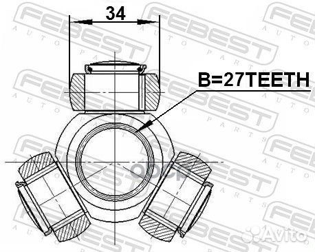 Трипоид 27X34 nissan primera P11 1996-2001 0216