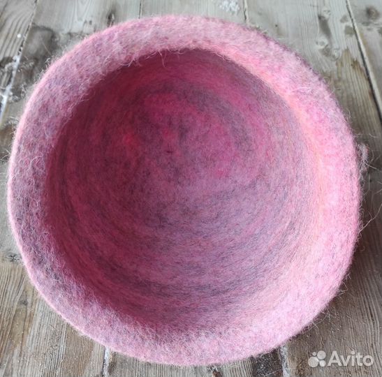 Шапочка банная валяная из овечьей шерсти 56-58