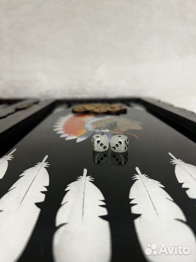 Нарды ручной работы со стеклянным игровым полем