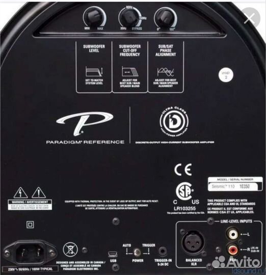 Шикарный сабвуфер Paradigm seismic 110