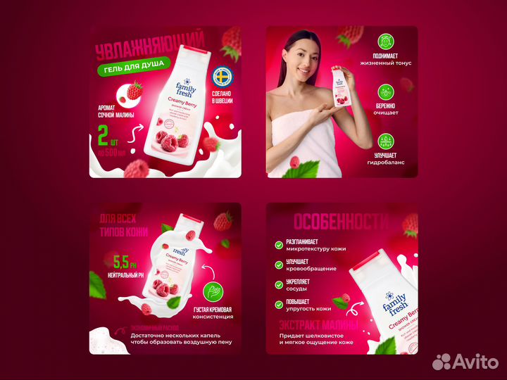 Дизайн карточек — Инфографика для Маркетплейсов