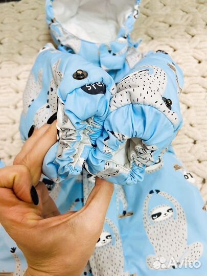 Зимний комбинезон crokid 80 86. С шапкой