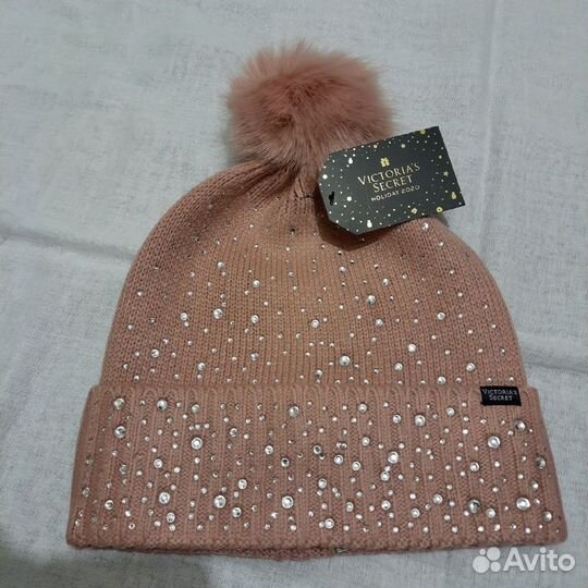 Шапка, перчатки Victorias Secret женские