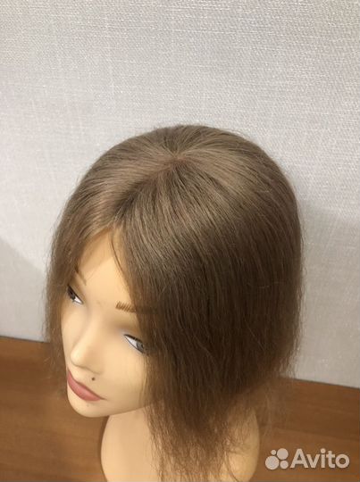 Парик, женская накладка из натуральных волос 30см