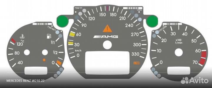 Циферблат (шкала) приборной панели Мерседес Бенз