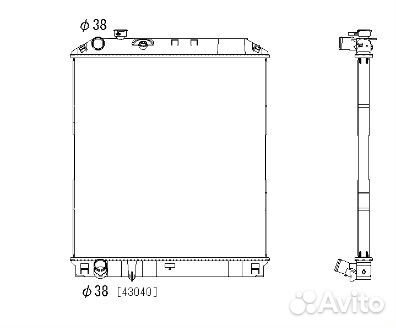 Радиатор двигателя koyorad forward FRR90 4HK1-T 8