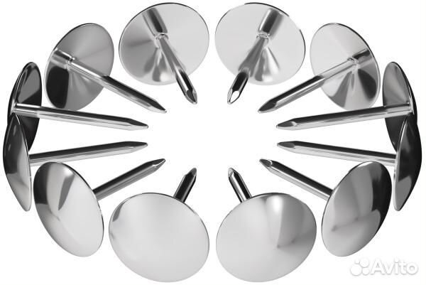 Гвозди мебельные 11х15 мм, 200 шт. (Серебристый)