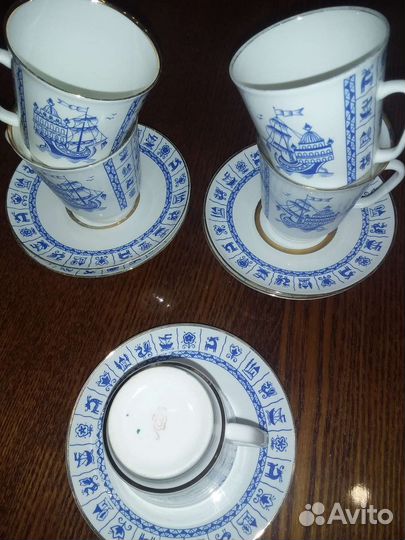 Чашка с блюдцем фарфор