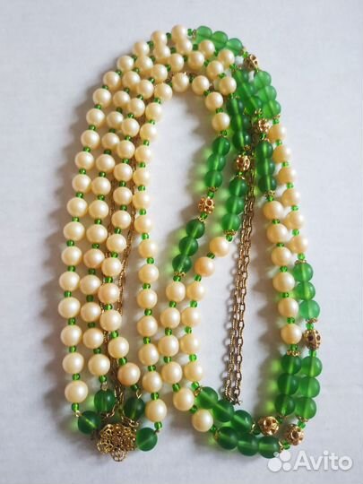 Бусы винтаж мурманское стекло