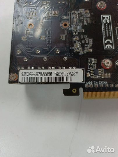 Видекарта Nvidia Geforce GTX 550TI 1GB