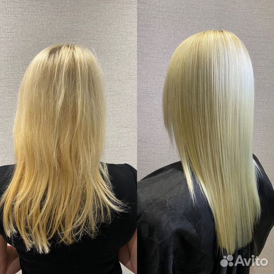 Кератиновое выпрямление волос