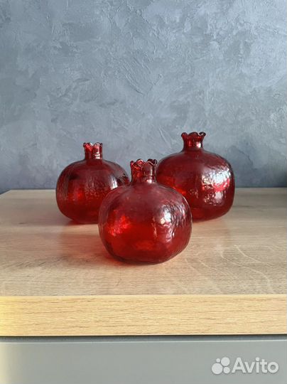 Ваза гранат стекло