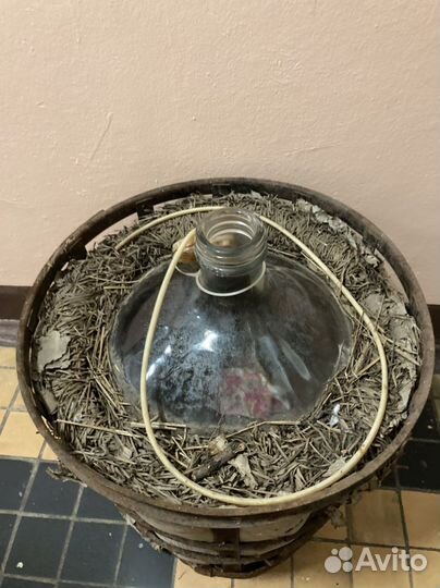 Бутыль 50л в металлической корзине СССР