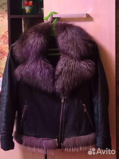 Кожаная куртка женская трансформер