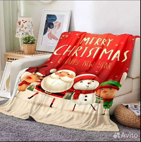 Плед праздничный рождественский