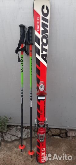 Комплект: Горные лыжи, ботинки 38 размер, палки