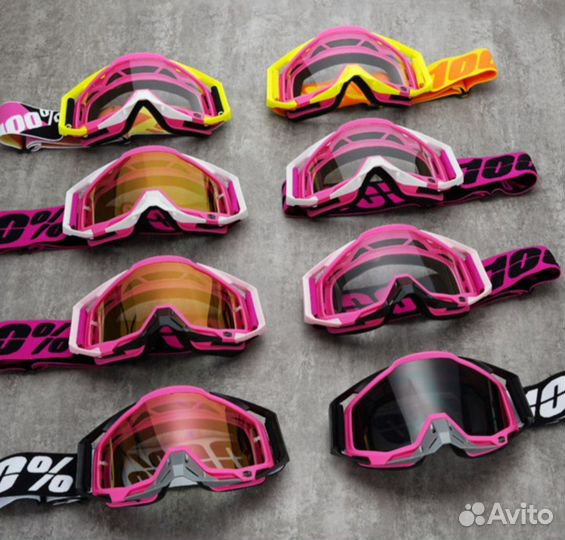 Очки кроссовые 100% на любой шлем
