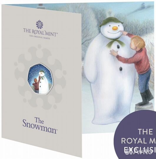 50 пенсов Великобритания 2020-2022 - Снеговик