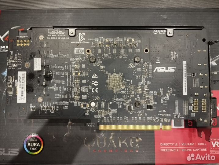 Видеокарта Asus Radeon RX570 Strix 4Gb