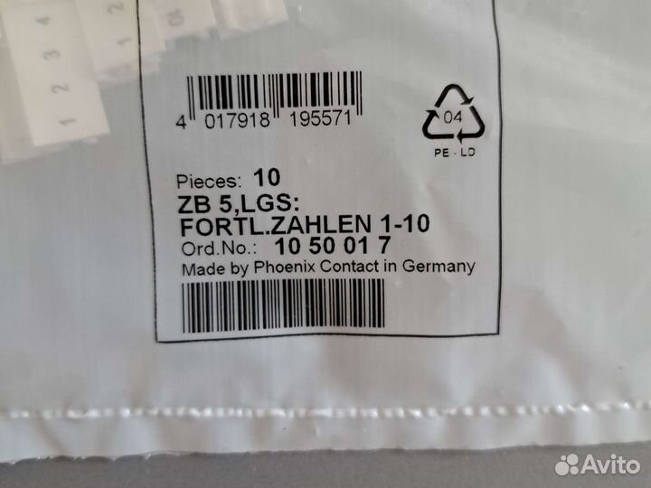 Phoenix Contact Маркировка для клеммных модулей ZB