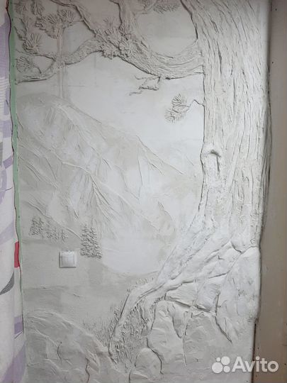 Барельеф гипсовый, из бетона