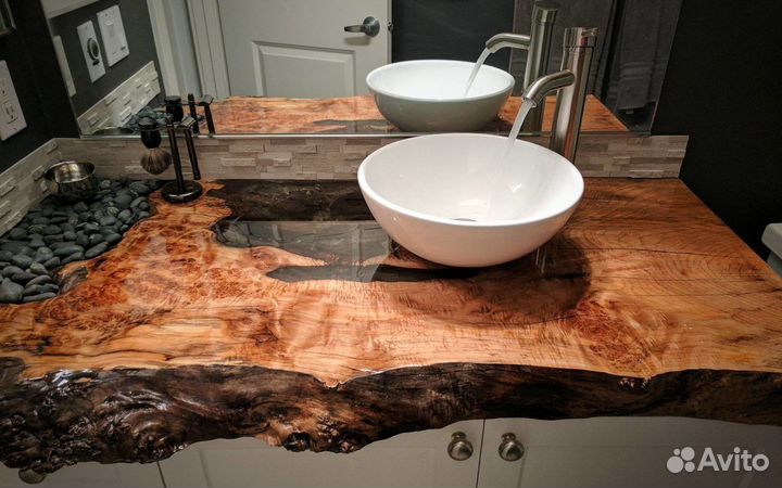 Столешница в ванную под накладную раковину