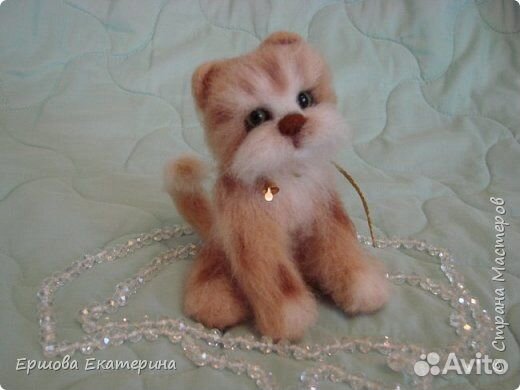 Котёнок. Игрушка из шерсти