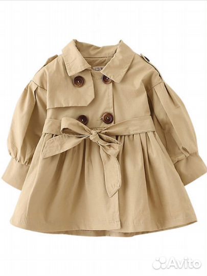 Плащ тренч для девочки 1-2 годика