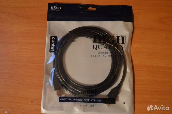 Кабель для принтера новый 3м