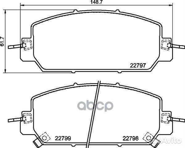 Колодки тормозные дисковые перед NP8054 NIS