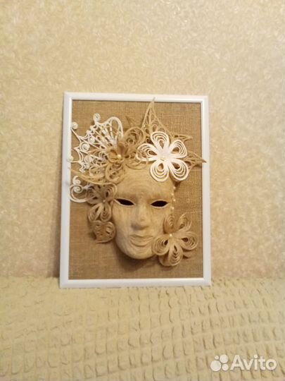 Маски венецианские из джута Ручная работа