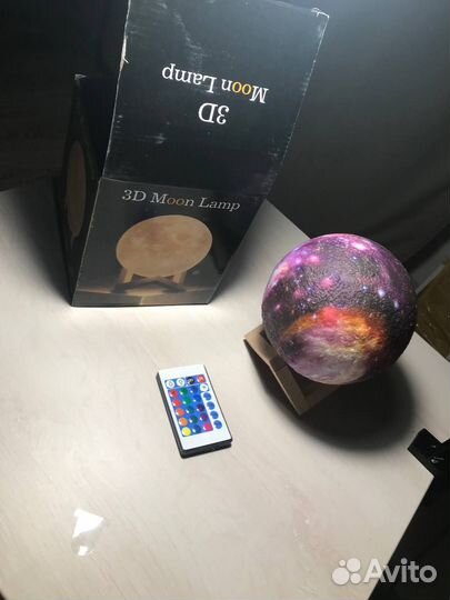 Светильник-ночник 3d шар луна