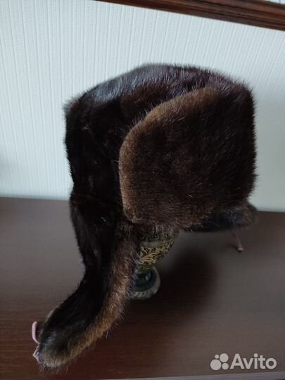 Шапка р.60 ушанка норковая