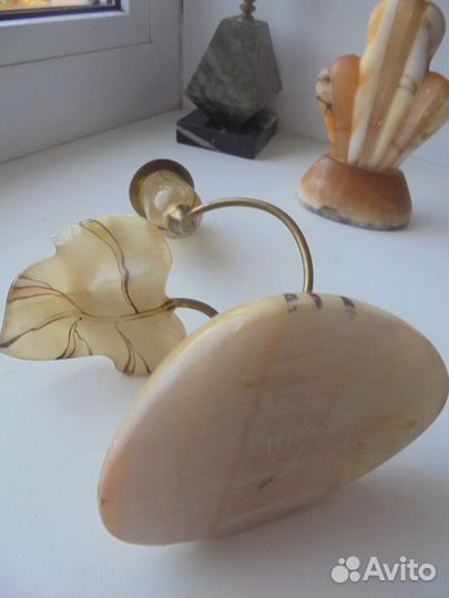 Подсвечники медный сплав натуральные камни