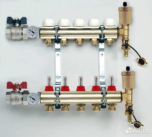 Коллектор для отопления 8 выходов