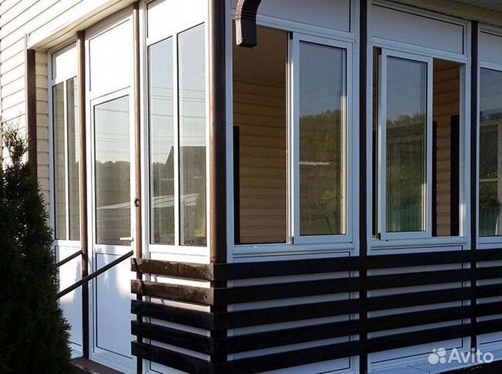 Остекление пластиковыми и алюминиевыми окнами под