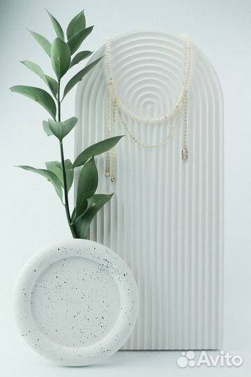 Чокер из опала и жемчуга