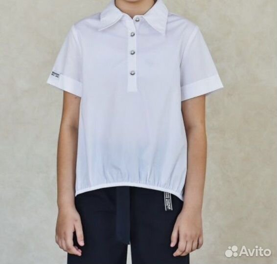 Блузка белая для девочек Делорас 158