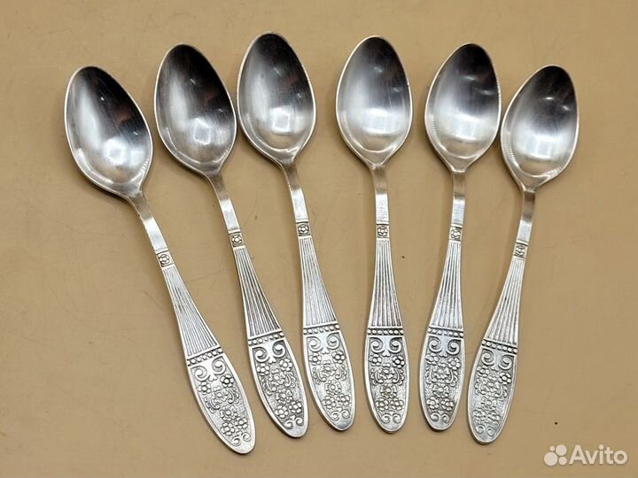 Ложки чайные набор 6 шт мельхиор мнц рмз СССР