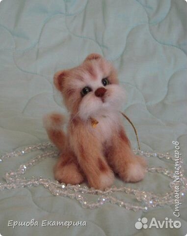 Котёнок. Игрушка из шерсти