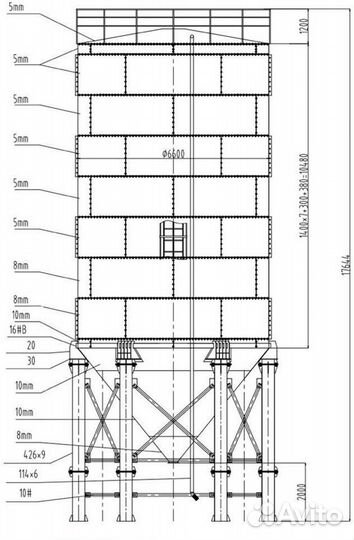 Силос для цемента 500 тонн / 1000 тонн