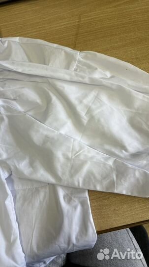 Рубашка белая оверсайз для девочки школьная