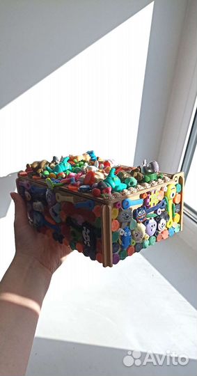 Шкатулка с зеркалом новая детская деревянная